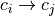c_i \to c_j